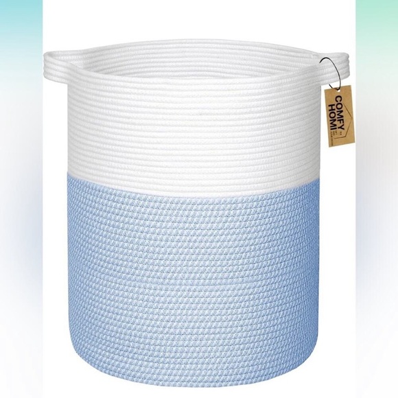 XXL Large Laundry Basket Handles Blanket Baskets Living Room Woven Cotton Rope